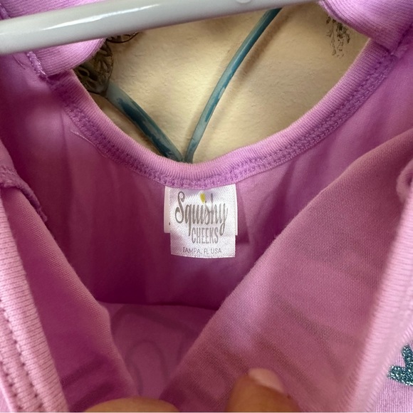 Squishy Cheeks “I’m Really a Mermaid” lavender onesie XL/18 mths NWT - Picture 3 of 7